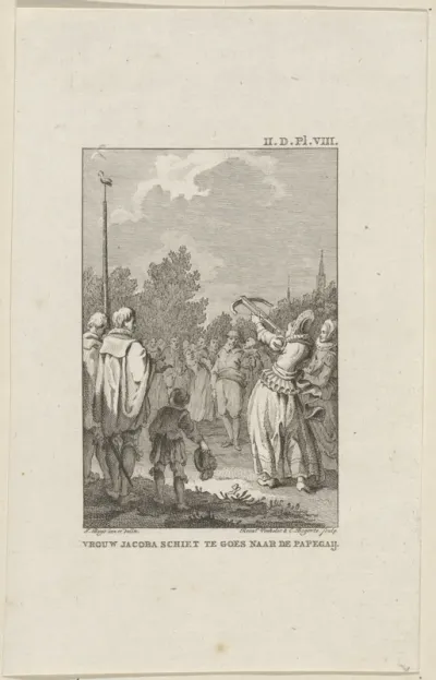 Jacoba van Beieren schiet te Goes naar de papegaai, ca. 1430