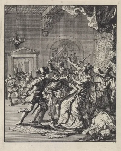 Jacobus I van Schotland wordt door verraders op gruwelijke wijze vermoord, 1437