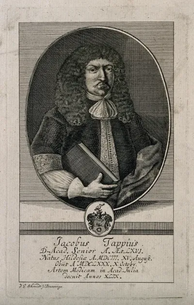 Jacobus Tapp. Line engraving by J.G. Schmidt