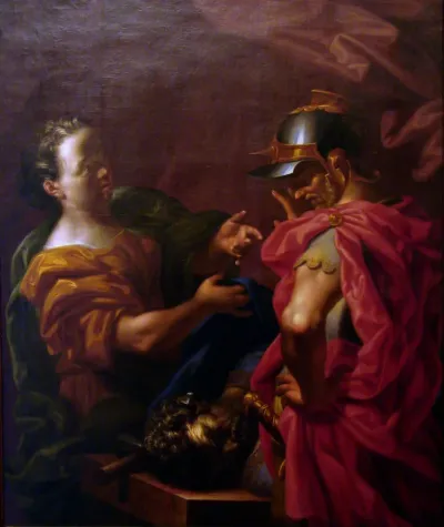 Jael and Barak over the body of Sisera