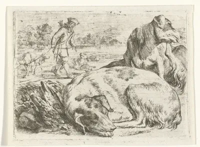 Jager met zijn honden