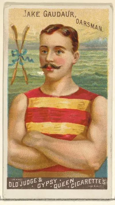Jake Gaudaur, Oarsman, from the Goodwin Champion series for Old Judge and Gypsy Queen Cigarettes