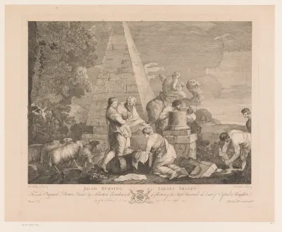 Jakob begraaft de beelden van Laban
