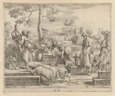 Jakob en Rachel bij de waterput