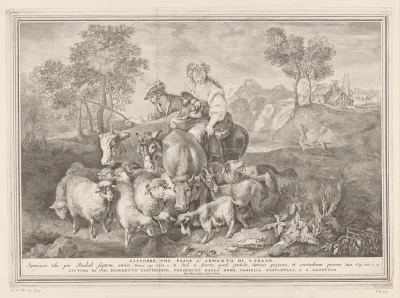 Jakob hoedt de kudde van Laban