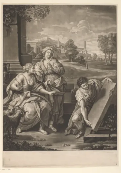 Jakob tilt de steen van de put
