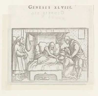 Jakob zegent Efraïm en Manasse