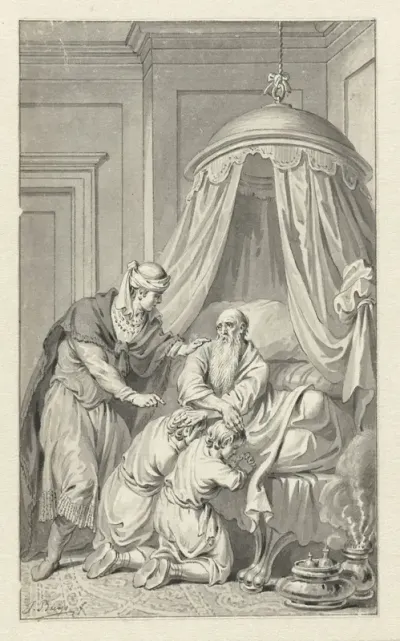 Jakob zegent Manasse en Efraïm