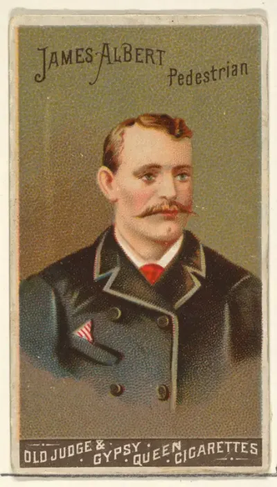 James Albert, Pedestrian, from the Goodwin Champion series for Old Judge and Gypsy Queen Cigarettes