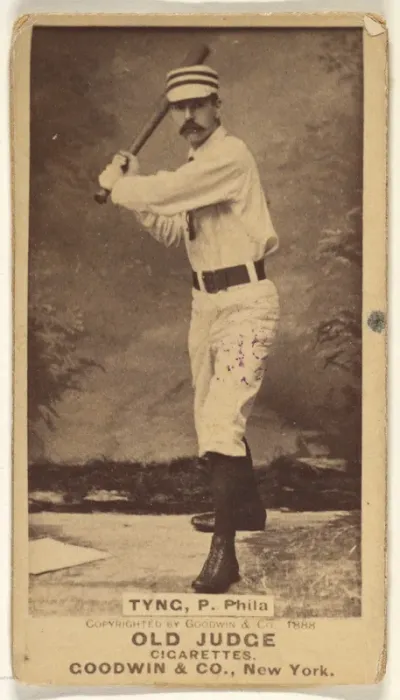 James Alexander "Jim" Tyng, Pitcher, Philadelphia, from the Old Judge series (N172) for Old Judge Cigarettes
