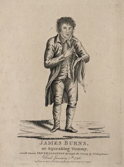 James Burns, a ventriloquist