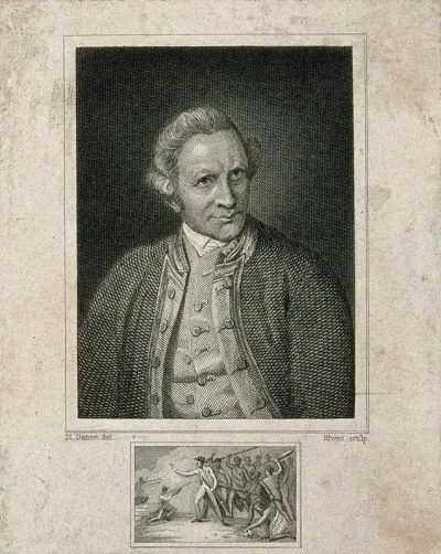 James Cook. Engraving by Rivers after Sir N. Dance-Holland, 1776
