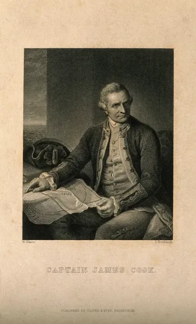James Cook. Line engraving by J. Horsburgh after Sir N. Dance-Holland, 1776