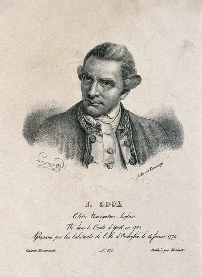 James Cook. Lithograph by Legrand after Sir N. Dance-Holland, 1776