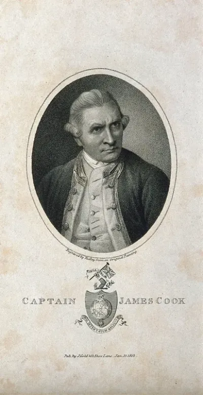 James Cook. Stipple engraving by J. Chapman, 1800, after Sir N. Dance-Holland, 1776