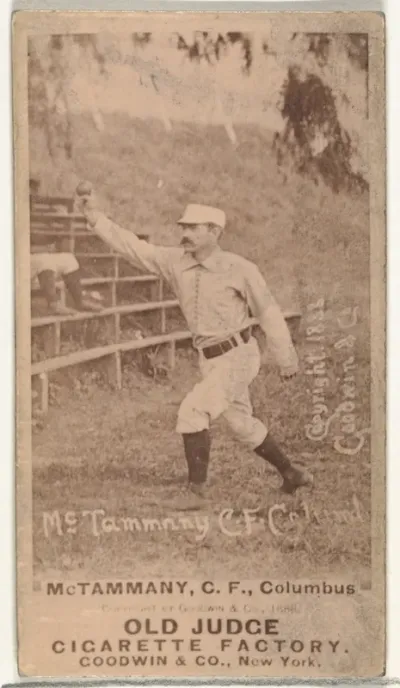 James Edward "Jim" McTamany, Center Field, Cleveland, from the Old Judge series (N172) for Old Judge Cigarettes