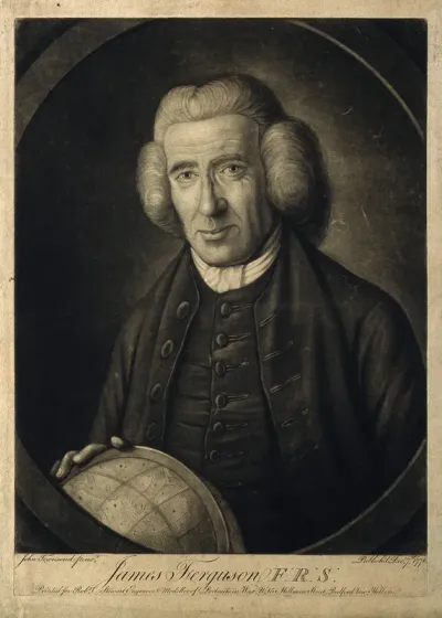 James Ferguson. Mezzotint by R. Stewart, 1776, after J. Townsend