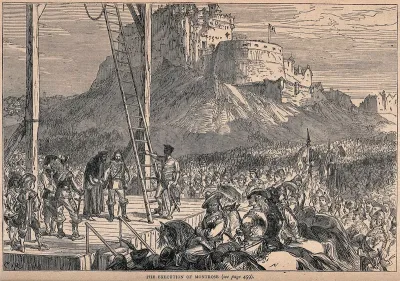 James Graham Marquess of Montrose about to mount the ladder to the gibbet in the marketplace of Edinburgh