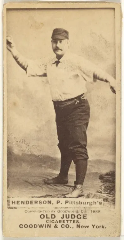 James "Hardie" Harding Henderson, Pitcher, Pittsburgh, from the Old Judge series (N172) for Old Judge Cigarettes