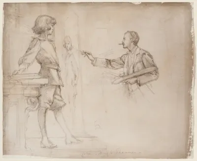 James Jebusa Shannon Painting a Portrait of the Young John Manners