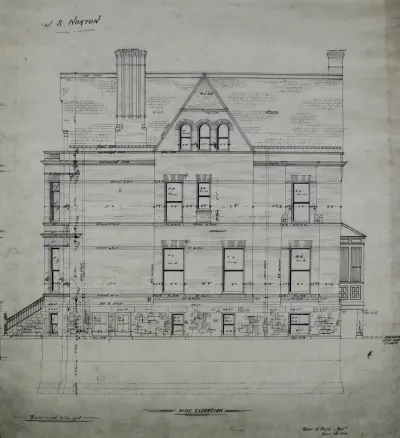 James S. Norton House, Chicago, Illinois, Side Elevation