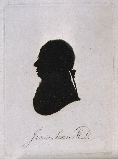 James Sims. Aquatint silhouette, 1801