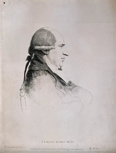 James Sims. Soft-ground etching by W. Daniell, 1802, after G. Dance, 1796