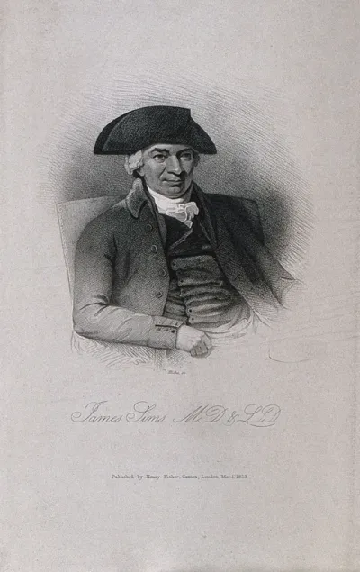 James Sims. Stipple engraving by R. Hicks, 1823, after S. Medley, 1800