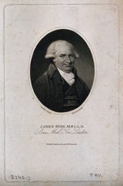 James Sims. Stipple engraving by W. Holl, 1804, after S. Medley