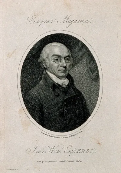 James Ware. Stipple engraving by W. Ridley, 1804, after M. Brown