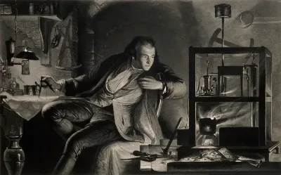 James Watt. Etching by J. Scott, 1869, after J. E. Lauder
