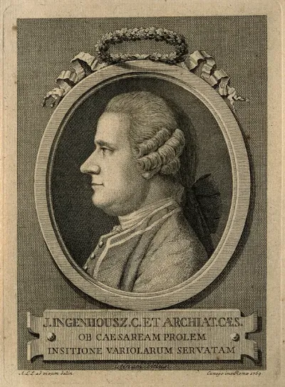 Jan Ingenhousz. Etching by D. Cunego, 1769, after A.L.L