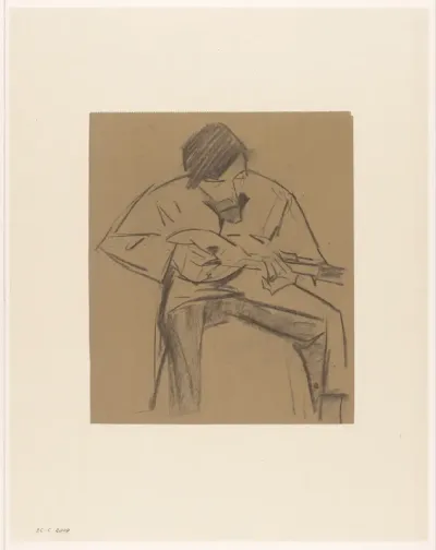 Jan Ponstijn, mandoline spelend