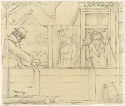 Jan Toorop in een rolstoel ziet zijn verleden in drie Zeeuwse meisjes en zichzelf in een raam