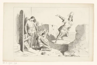 Jan van Schaffelaar springt van de toren