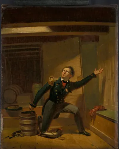 Jan van Speyk steekt de lont in het kruit, 5 februari 1831