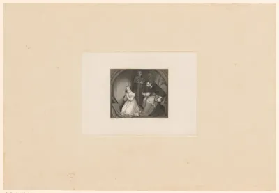 Jane Grey in gebed, met achter haar John Feckenham