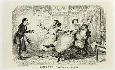 January - The Announcement from George Cruikshank's Steel Etchings to The Comic Almanacks: 1835-1853