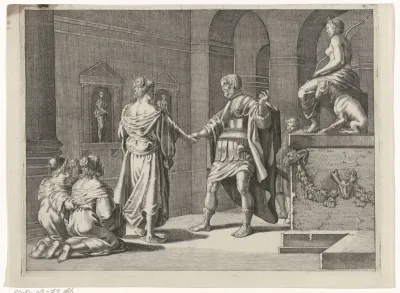 Jason en Medea bij het altaar van Diana