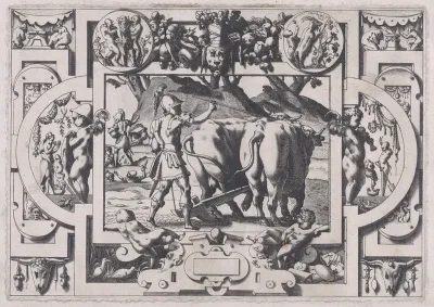 Jason Sows the Dragon's Teeth (Jason les dompte et sous le joug enserre et labourer leur fait de Mars la terre...), from "Jason and the Golden Fleece"