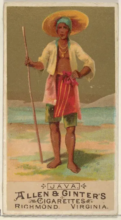 Java, from the Natives in Costume series (N16) for Allen & Ginter Cigarettes Brands
