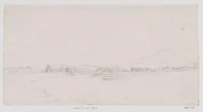 Javaans landschap met rivier en een dorp