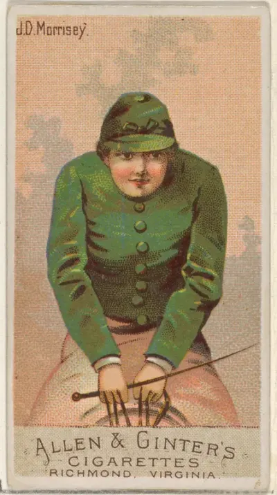 J.D. Morrisey, from the Racing Colors of the World series (N22a) for Allen & Ginter Cigarettes