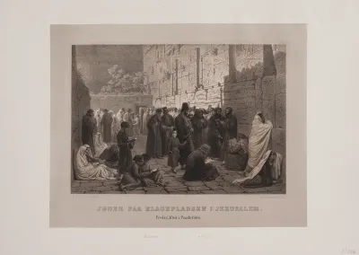 Jøder på klagepladsen i Jerusalem