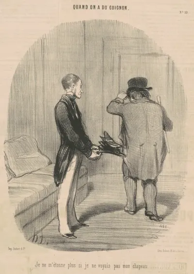 Je ne m'étonne plus si je ne voyais pas mon chapeau ...