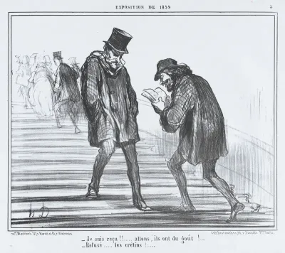 Je suis reçu!!..., from L'Exposition de 1859, published in Le Charivari, April 22, 1859