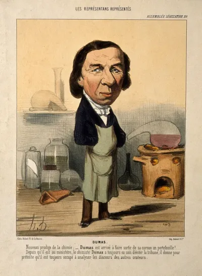 Jean-Baptiste-André Dumas carrying out a chemical procedure