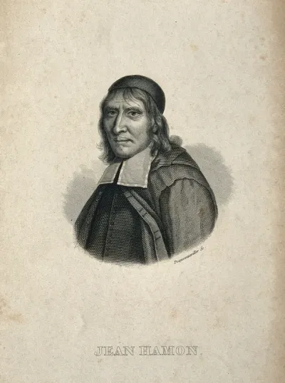 Jean Hamon. Line engraving by F. J. Dequevauviller after P. de Champaigne