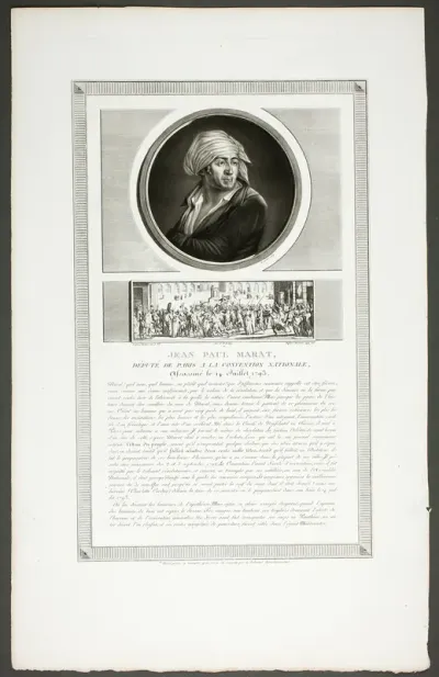 Jean Paul Marat, Paris Deputy to the National Convention, from the series Tableaux historiques de la révolution française