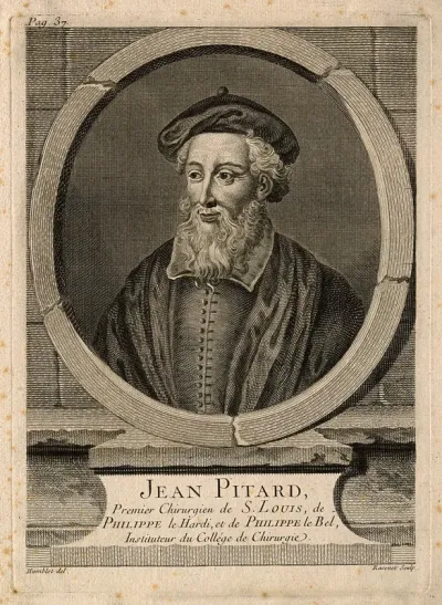 Jean Pitard. Line engraving by S. F. Ravenet, 1749, after A. Humblot